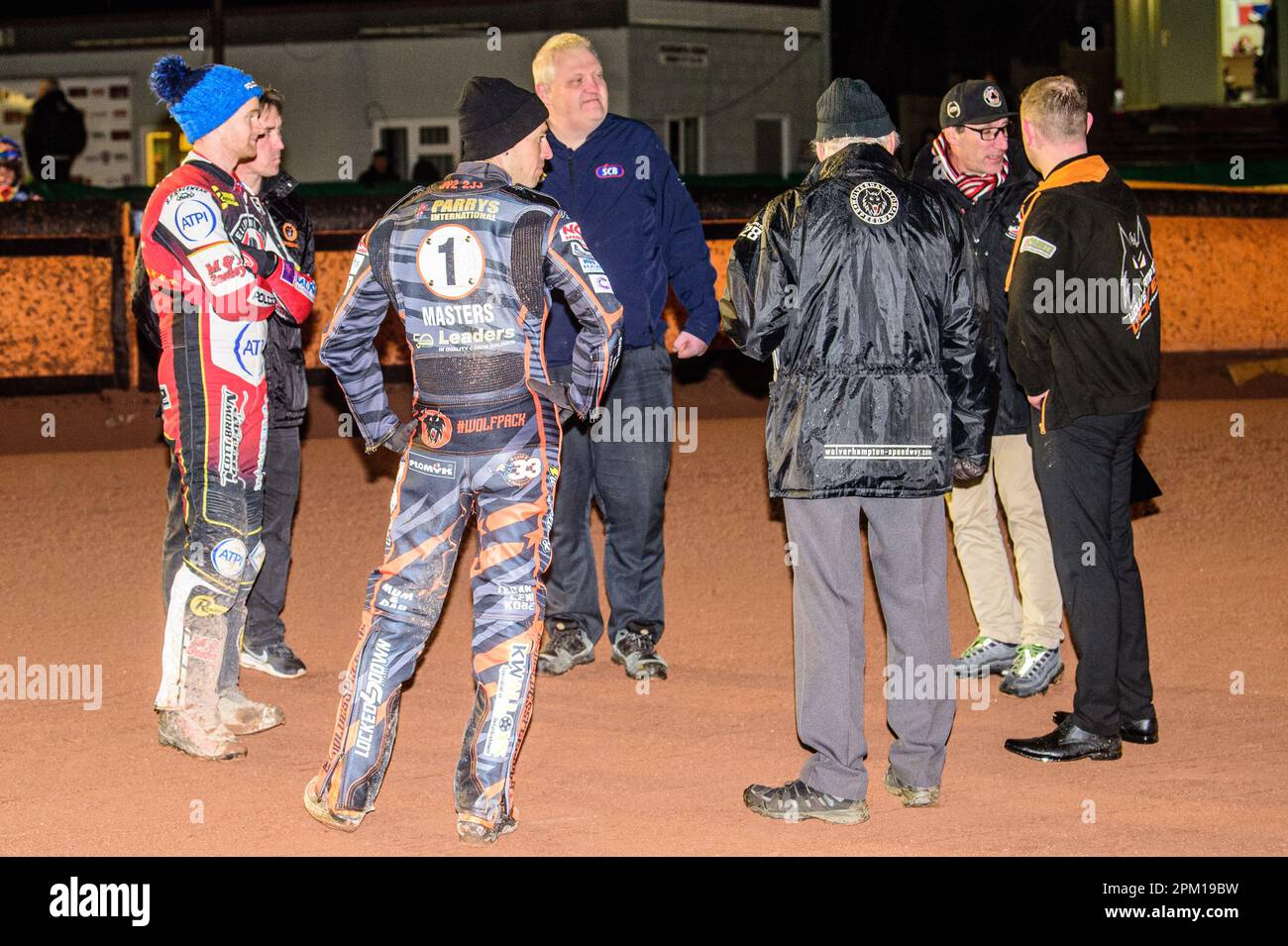 Wolverhampton, Großbritannien. 10. April 2023 Während des SGB Premiership Knock Out Cup Quarter Final 1. Leg zwischen Wolverhampton Wolves und Belle Vue Aces im Monmore Green Stadium, Wolverhampton, am Montag, den 10. April 2023. (Foto: Ian Charles | MI News) Guthaben: MI News & Sport /Alamy Live News Stockfoto