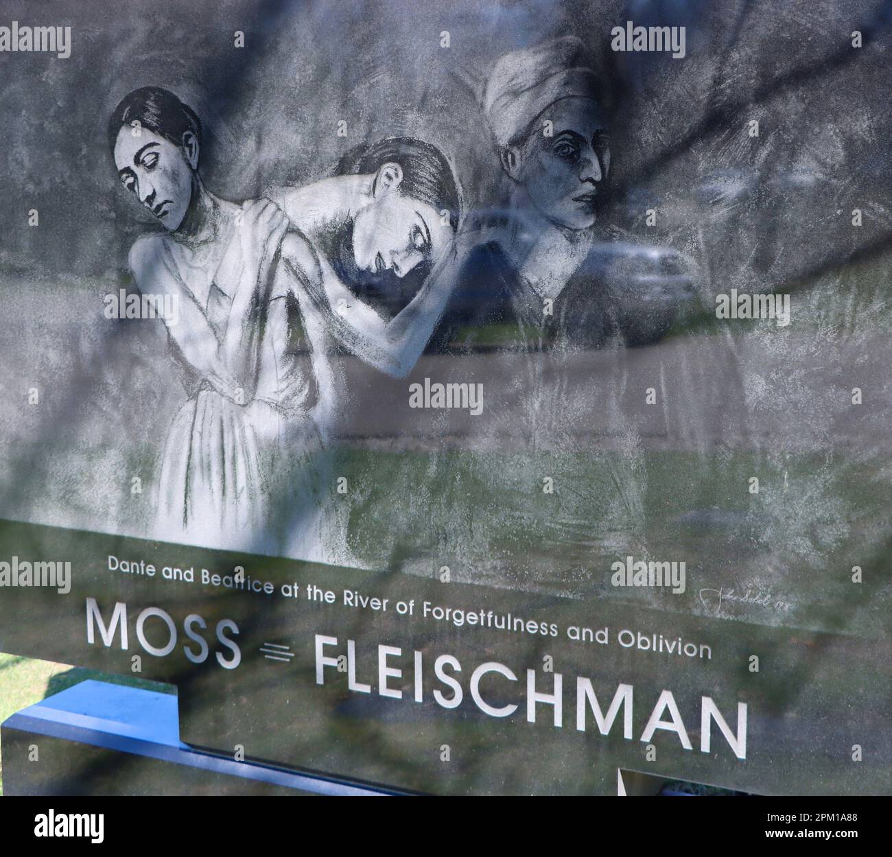 Dante und Beatrice am Fluss der Vergesslichkeit und Oblivion MOSS FLEISCHMAN Stockfoto