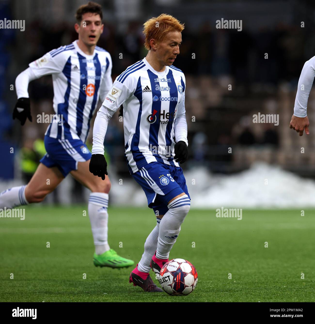 Helsinki, Finnland. 5. April 2023. Atomu Tanaka (HJK), 5. April 2023 - Fußball/Fußball : 2023 Veikkausliiga-Spiel zwischen HJK Helsinki - FC Honka in der Bolt Arena in Helsinki, Finnland. Kredit: Juha Tamminen/AFLO/Alamy Live News Stockfoto