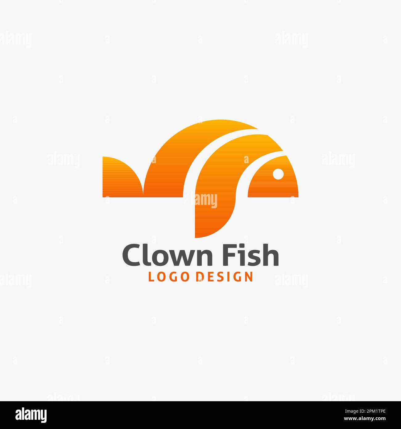 Clown-Fisch-Logo Stock Vektor