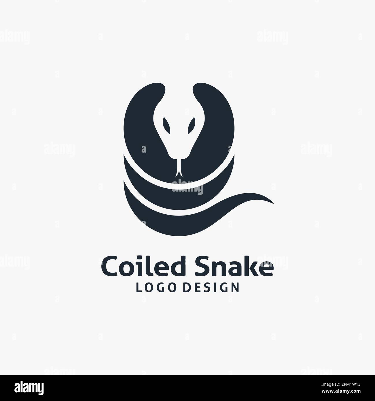 Spiralschlangen-Logo Stock Vektor