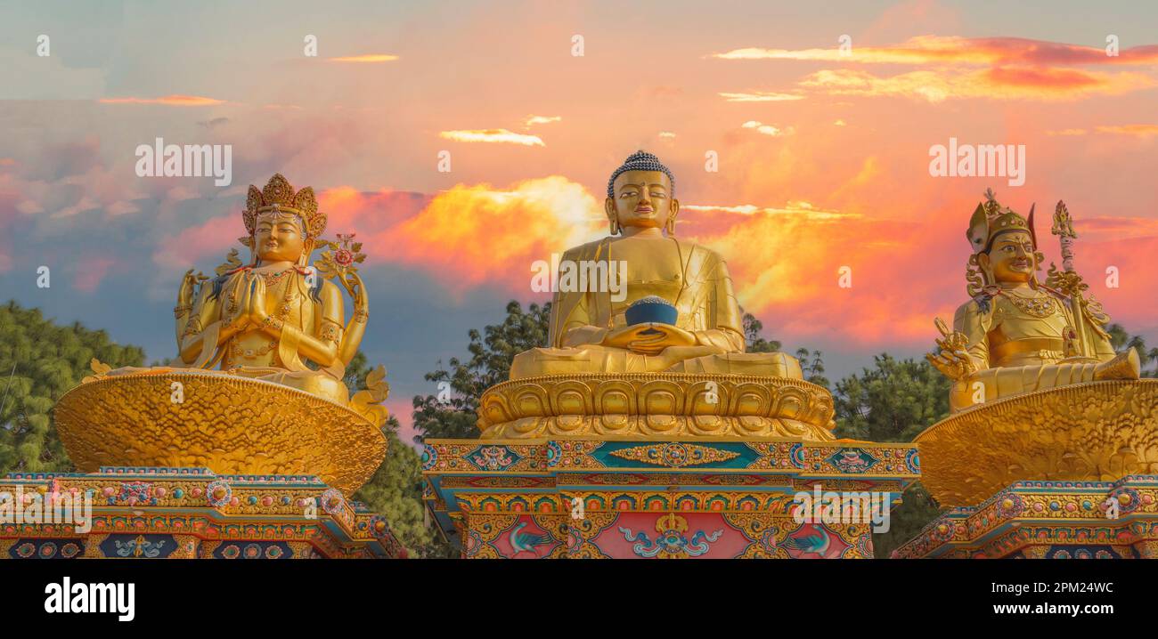 Buddha Park ist ein buddhistischer Komplex in Kathmandu. Swayambhunath Stupa. Nepal Stockfoto