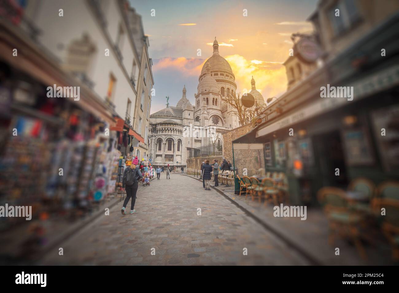 Montmartre Paris. Bereich Künstler. Die französische Hauptstadt Stockfoto