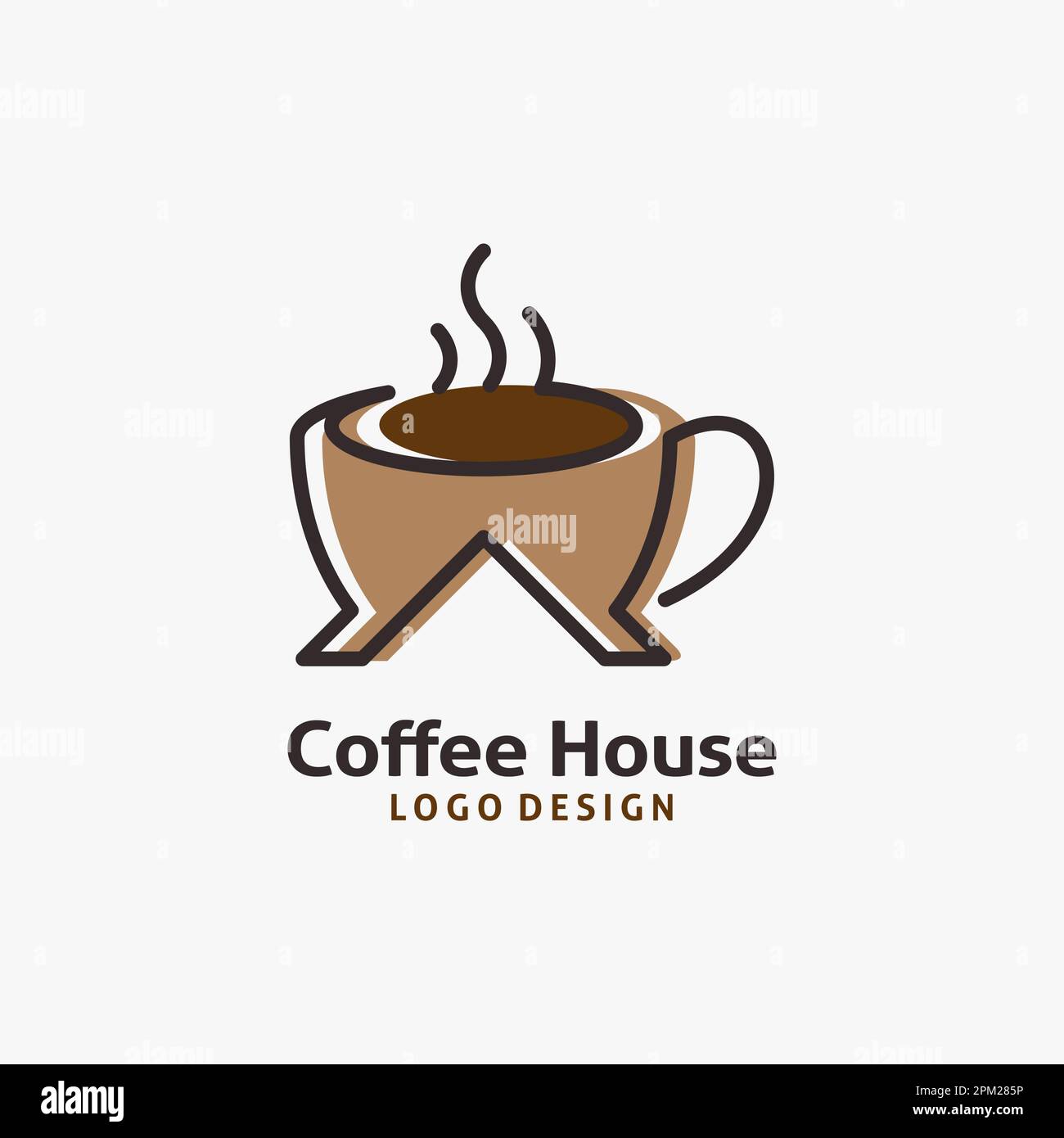 Coffee House Logo-Design Stock Vektor
