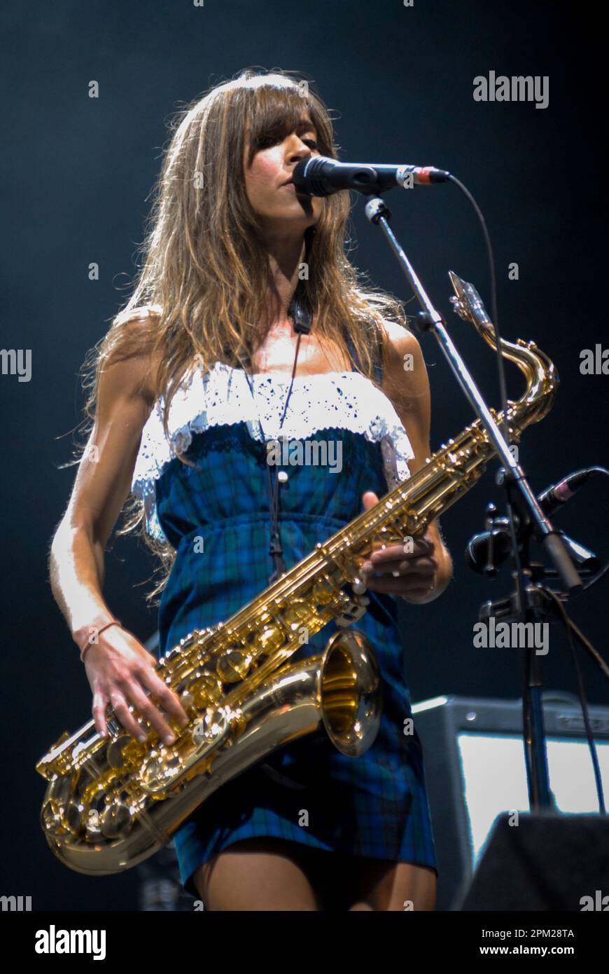 Abi Harding - The Zutons, V2008, Hylands Park, Chelmsford, Essex, Großbritannien - 17. August 2008 Stockfoto