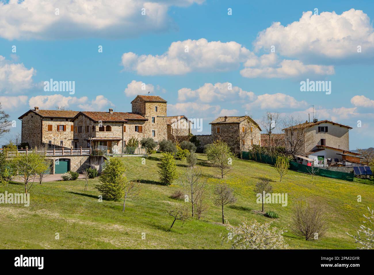 Ländliches Dorf im toskanischen Emilianischen Apennines Italien Stockfoto