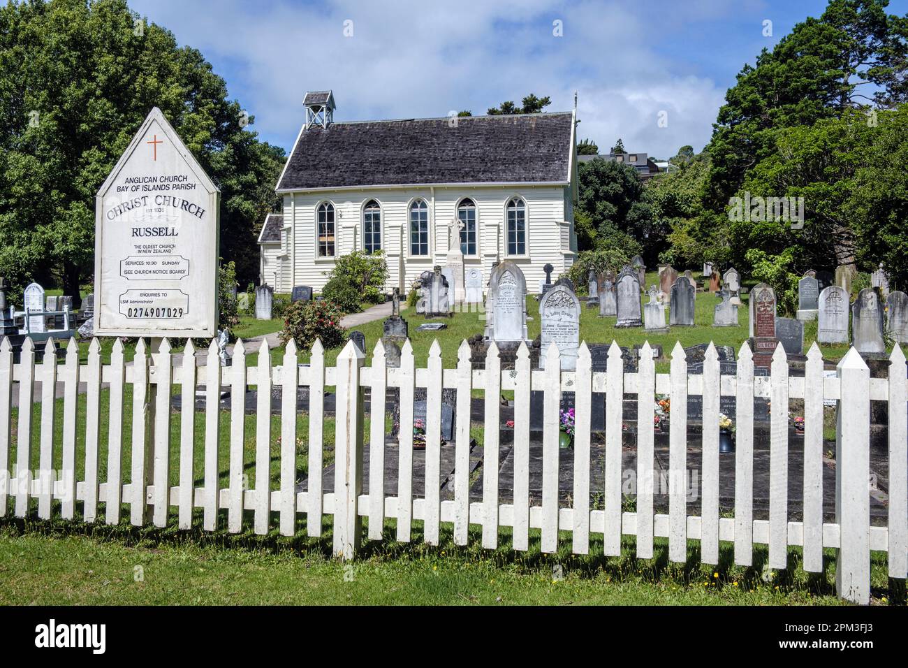 Christ Church in Russell ist die älteste Kirche in Neuseeland Stockfoto