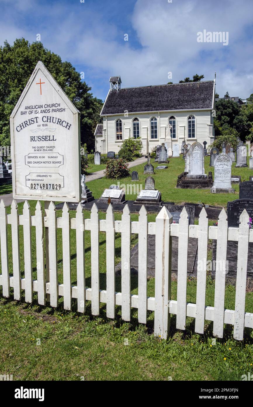 Christ Church in Russell ist die älteste Kirche in Neuseeland Stockfoto