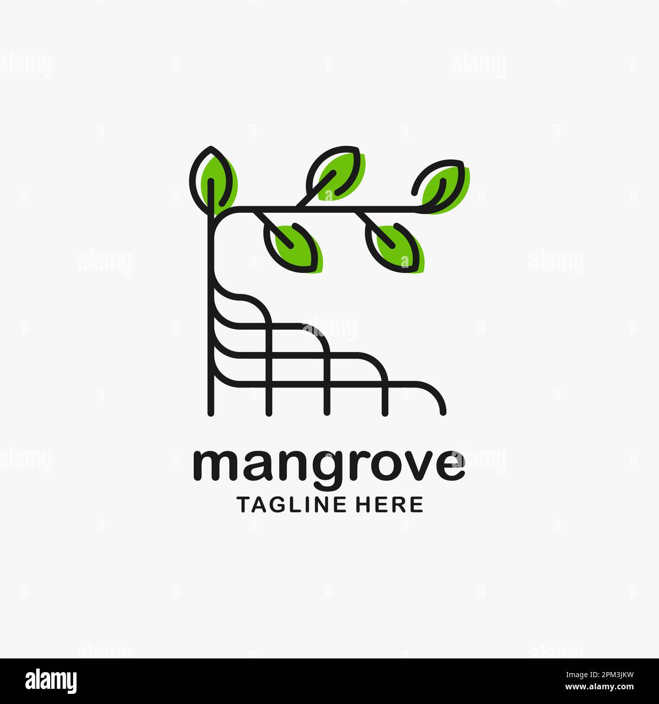 Mangrovenbaum-Logo Stock Vektor