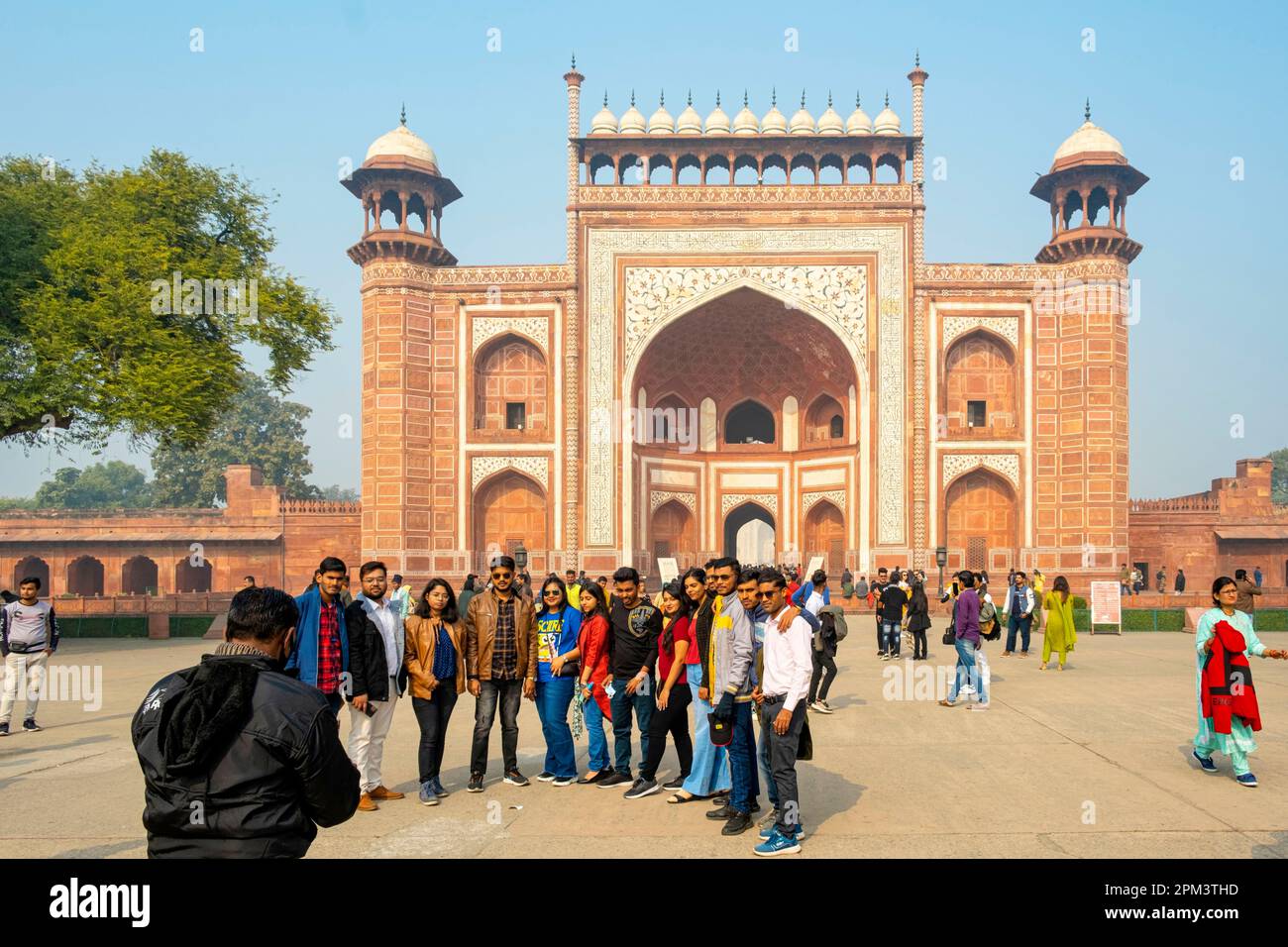 Indien, Uttar Pradesh, Agra, die Moschee Taj Mahal Stockfoto
