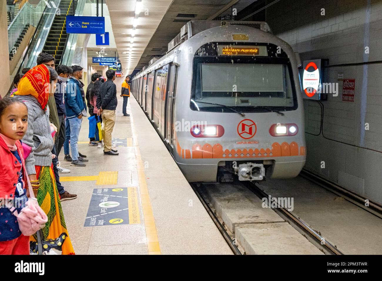 Indien, Rajasthan, Jaipur, die Metro Stockfoto