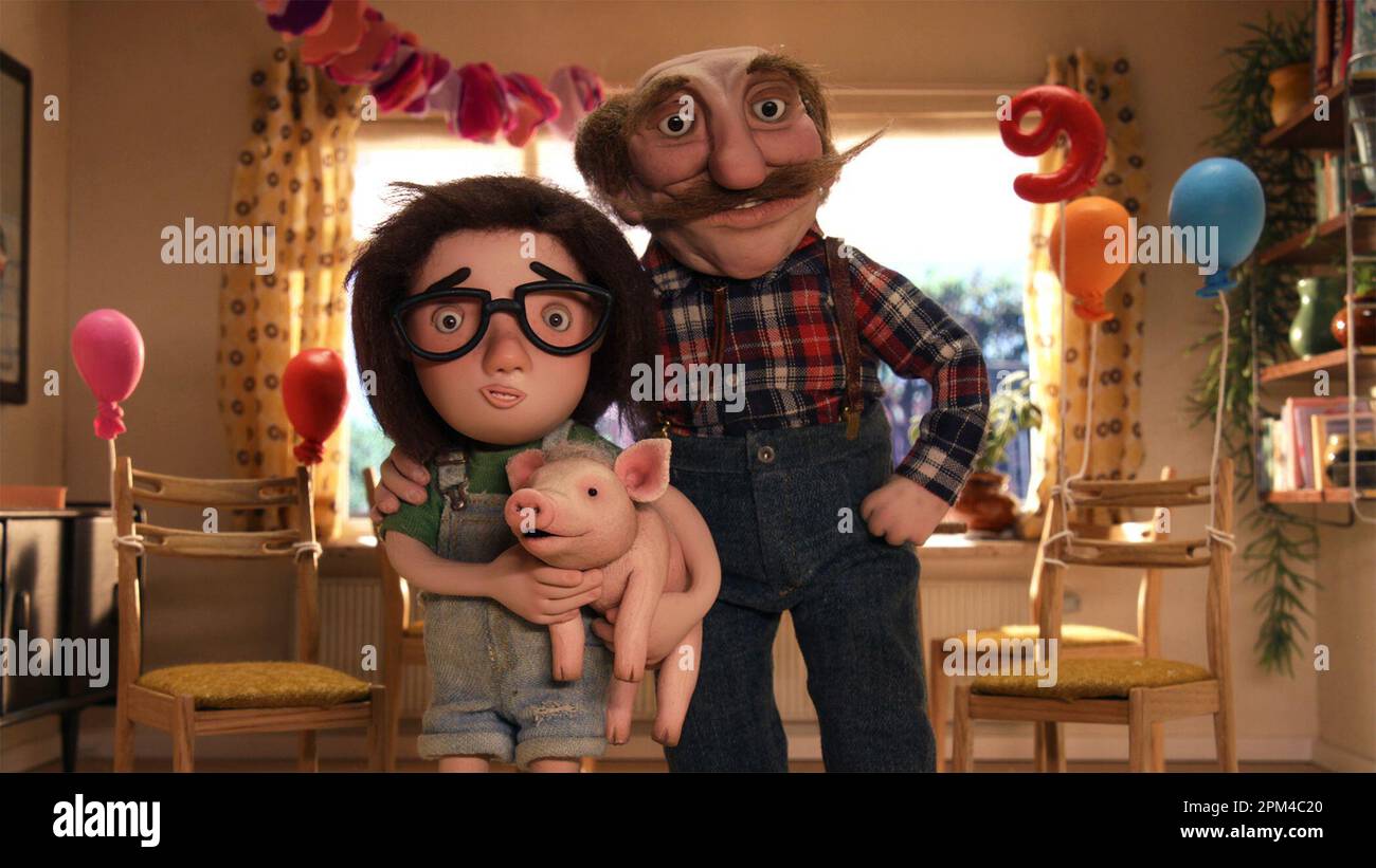 Oink Oink, Babs und Großvater Stockfoto