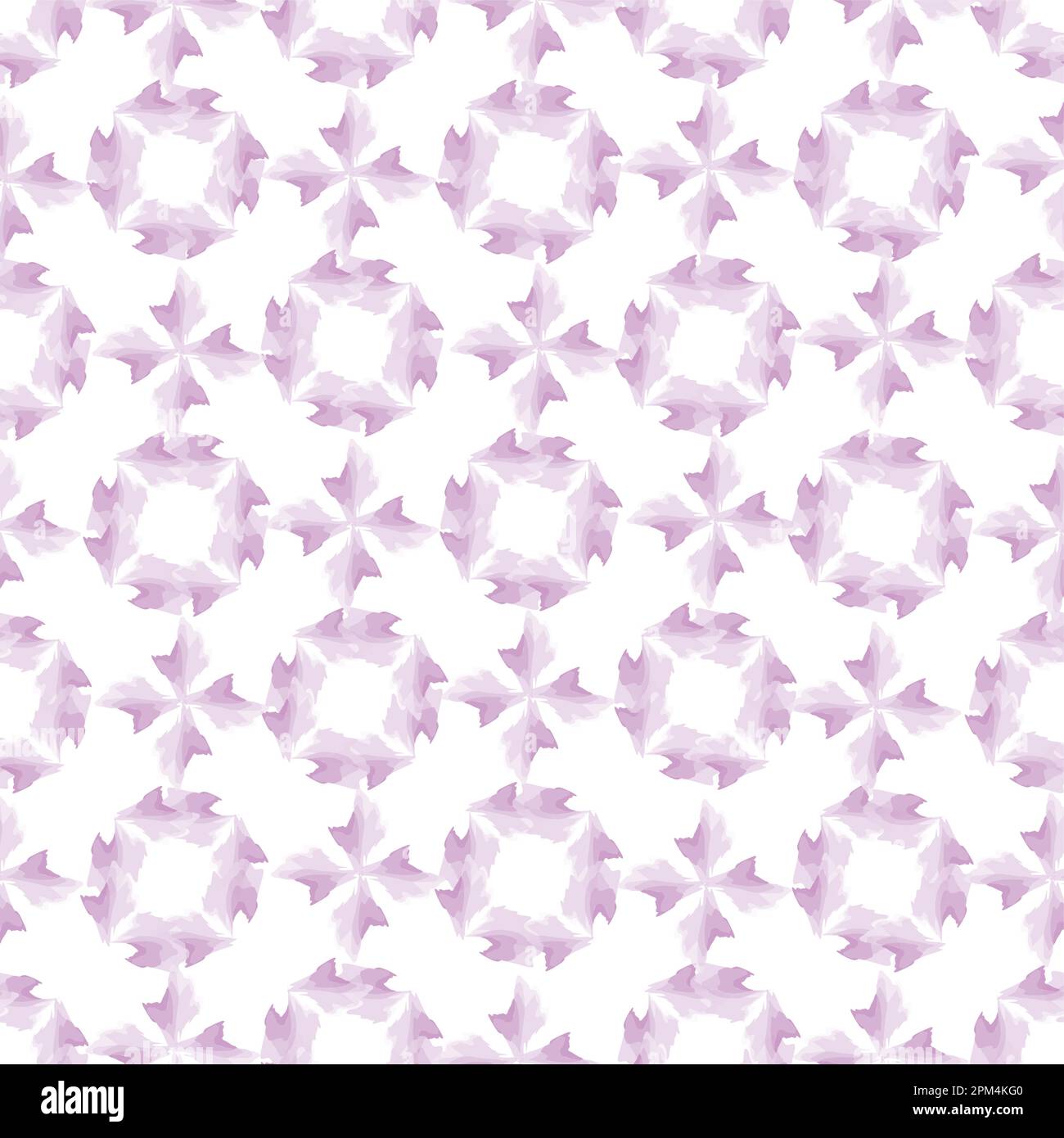 Abstraktes nahtloses Muster. Ein arabisches Zierstück mit geometrischen Formen. Stilvoller Vektorhintergrund mit Blumenverzierung und geschwungenen Aquarelllinien Stock Vektor