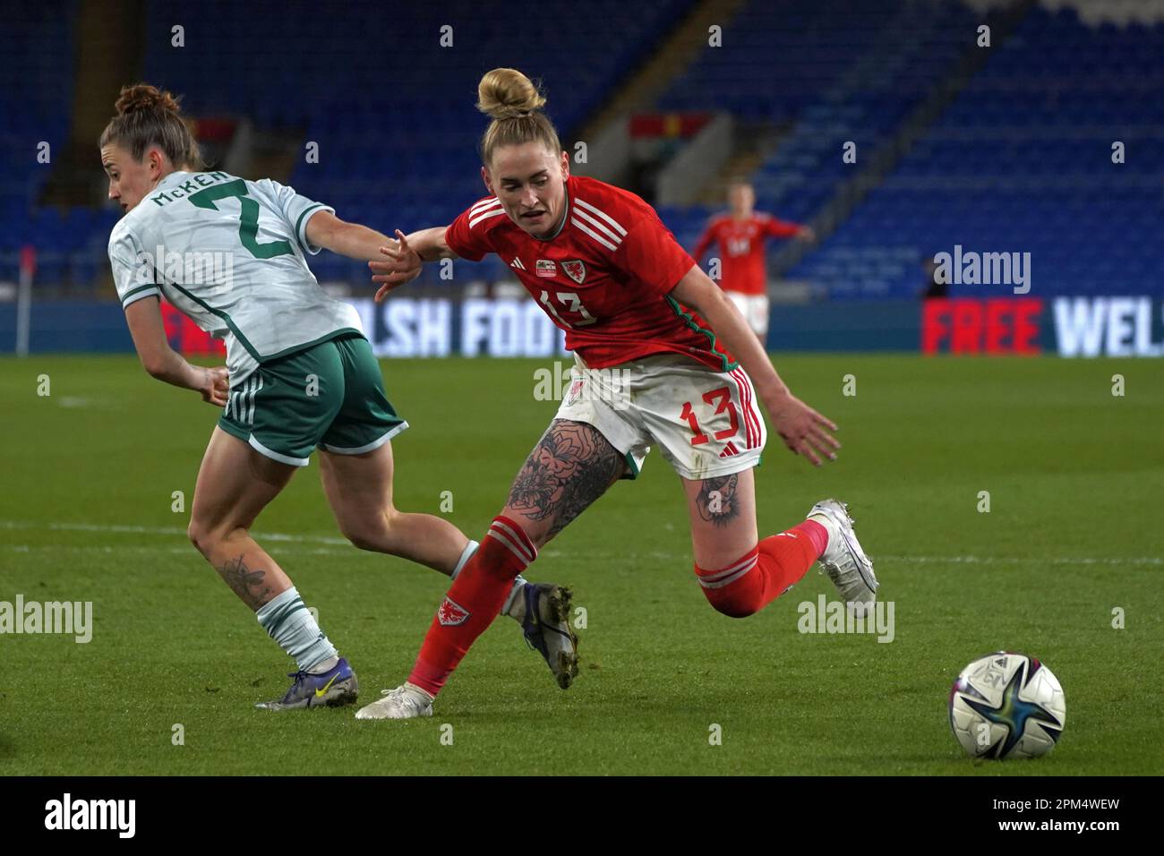 Rachel Rowe, Wales 4 gegen 1 Nordirland Stockfoto