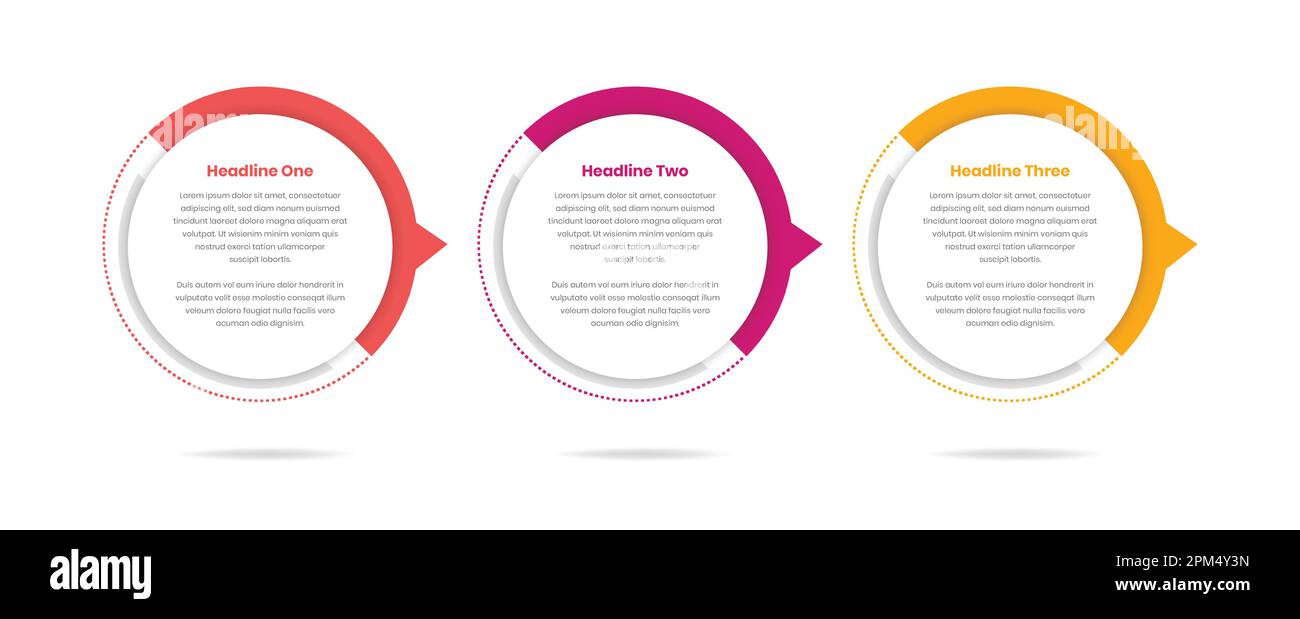 Abstrakte oval geformte Infografik zu Schritten und Vorlage für die Präsentation von Geschäftsdaten Stock Vektor