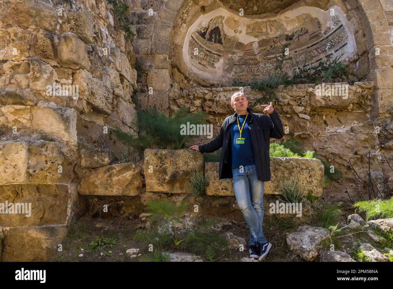 Ruinen des antiken Eisenzeit-Stadtreichs Salamis in der Nähe von Agios Sergios, Zypern Stockfoto