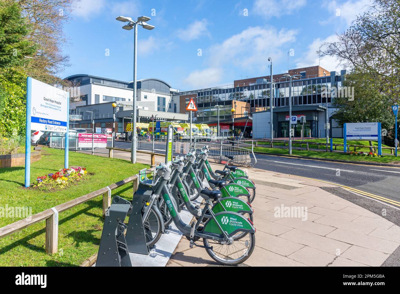 Unfall- und Notaufnahme, Good Hope Hospital, Rectory Road, The Royal Town of Sutton Coldfield, West Midlands, England, Großbritannien Stockfoto