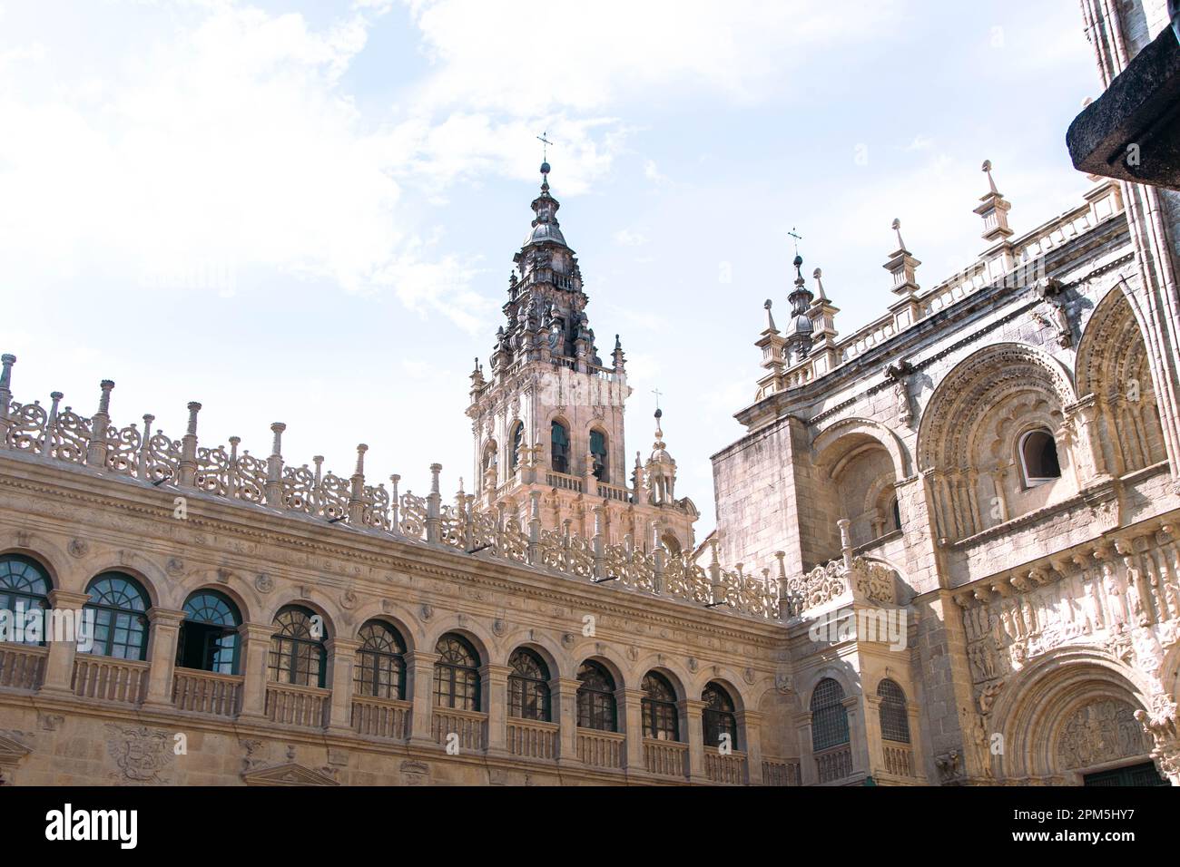 Die Kathedrale von Santiago de Compostela in Spanien Stockfoto