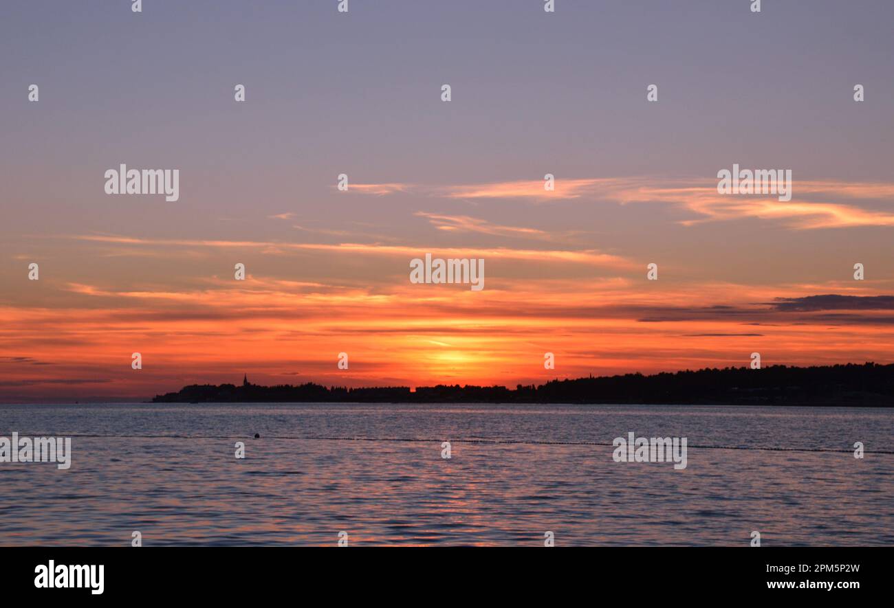 Sonnenuntergang in Kroatien Stockfoto