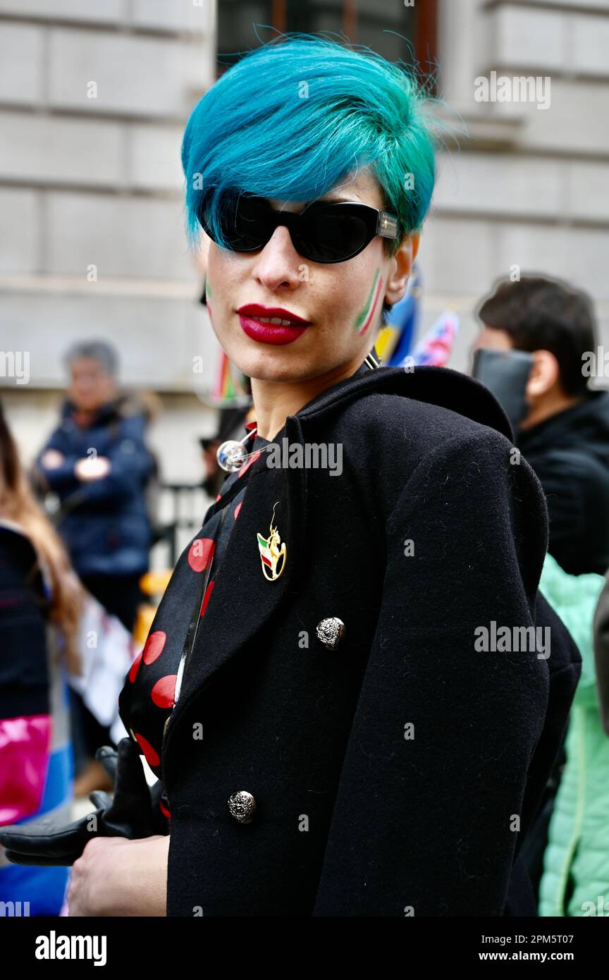 Ich Bin Lily Boo. Vahid Beheshti Hunger Strike Day 48, The Foreign & Commonwealth Office, King Charles Street, London, Großbritannien Stockfoto