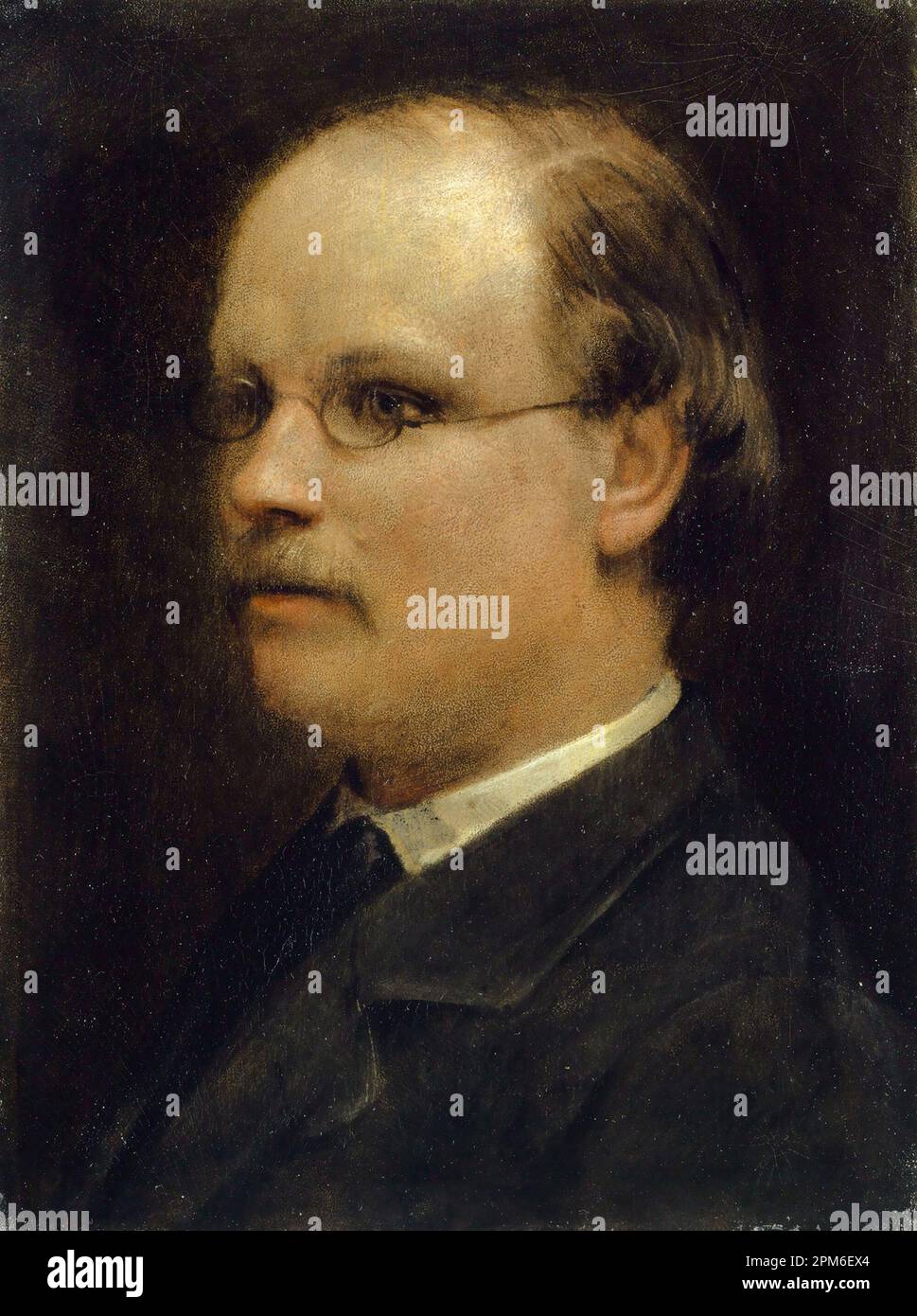Porträt von Professor Fritz Burckhardt-Brenner, gemalt vom Schweizer Symbolmaler Arnold Böcklin aus dem 19. Jahrhundert Stockfoto