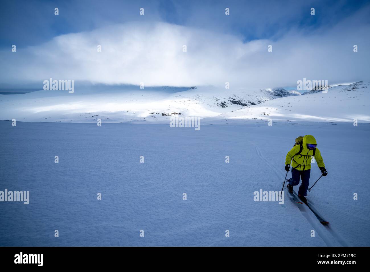 Skitouren im Rondane-Nationalpark, Norwegen Stockfoto