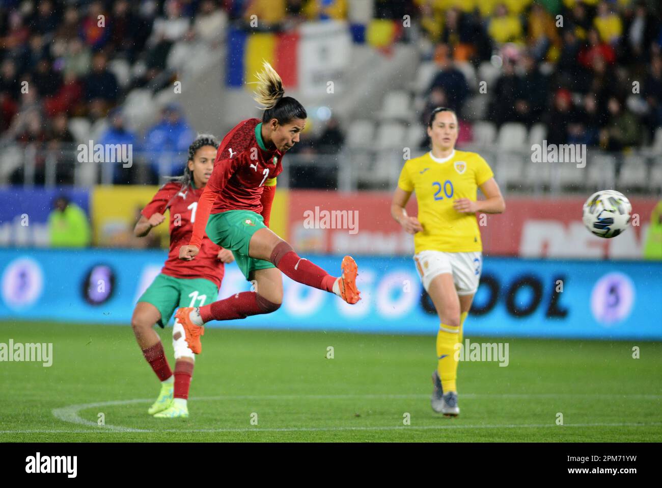 Ghizlane Chebbak #7 während des Fußballspiels "International Friendly Women" Rumänien gegen Marocco , 12.04.2023 , Bukarest , Rumänien, Cristi Stavri Stockfoto