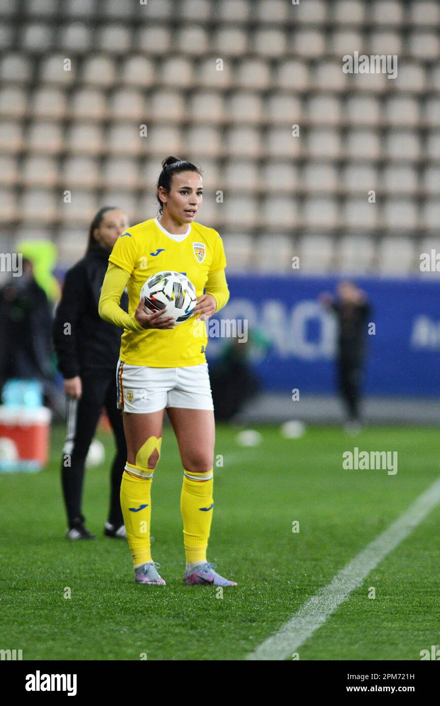 Teodora Meluta #5 während des Freundlichen Frauen Fußballspiels Rumänien gegen Marocco 12.04.2023, Stadium Arcul de Triumf , Bukarest , Cristi Stavri Stockfoto