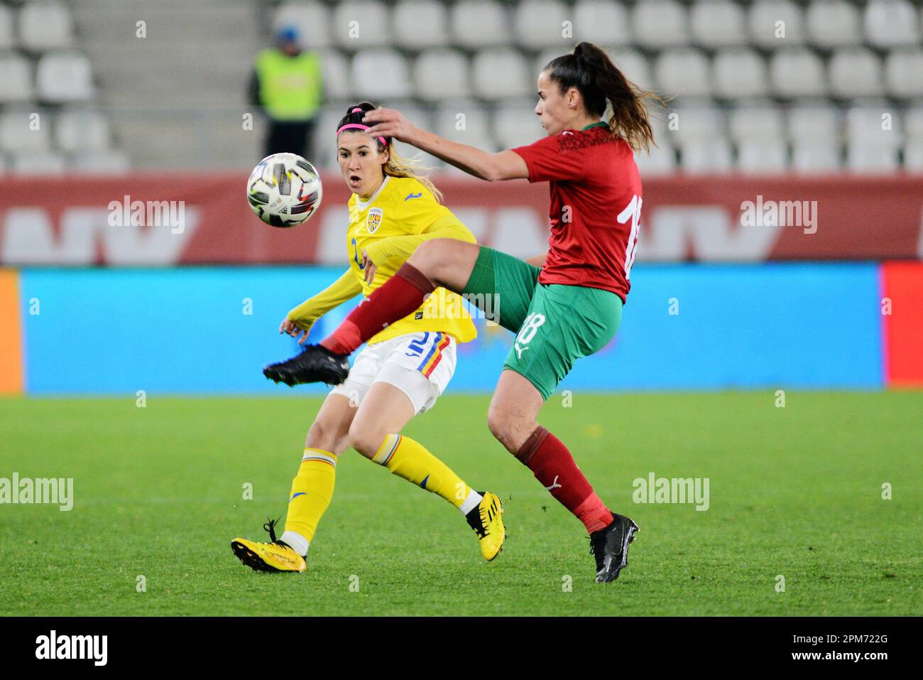 Cristina Sucilă #2 während des Fußballspiels Friendly Womens Romania vs Marocco , 12.04.2023 , Bukarest , Cristi Stavri Stockfoto