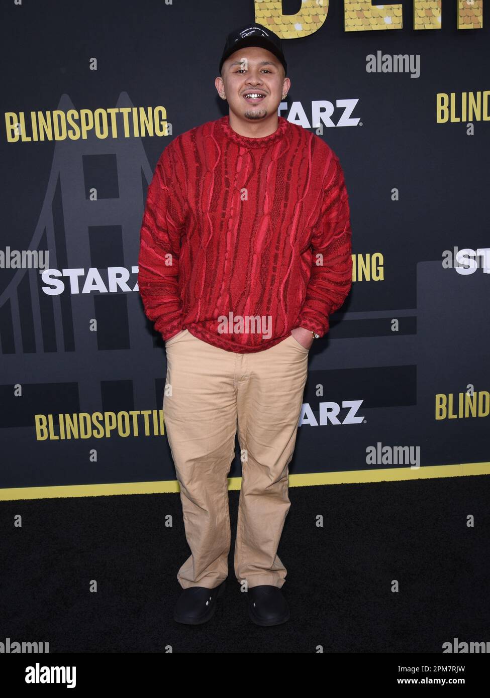 11. April 2023, Hollywood, Kalifornien, USA: P-Lo nimmt nur an der Los Angeles Premiere von STARZs „Blindspotting“ Staffel 2 Teil (Kreditbild: © Billy Bennight/ZUMA Press Wire) REDAKTIONELLER VERWENDUNG! Nicht für den kommerziellen GEBRAUCH! Stockfoto