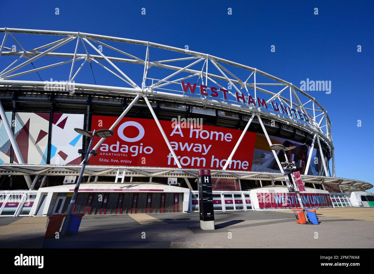 West Ham United F.C., London Stadium, Queen Elizabeth Olympic Park, Stratford, East London, Großbritannien Stockfoto