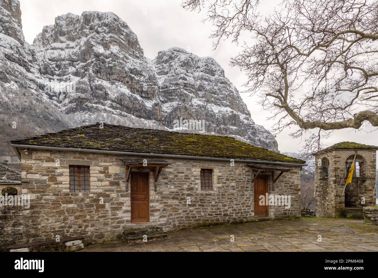 Griechenland, Region Epirus, Zagorohoria, Vikos-Aoos Gorge National Park (die tiefsten Schluchten der Welt), das Dorf Mikro Papingo Stockfoto