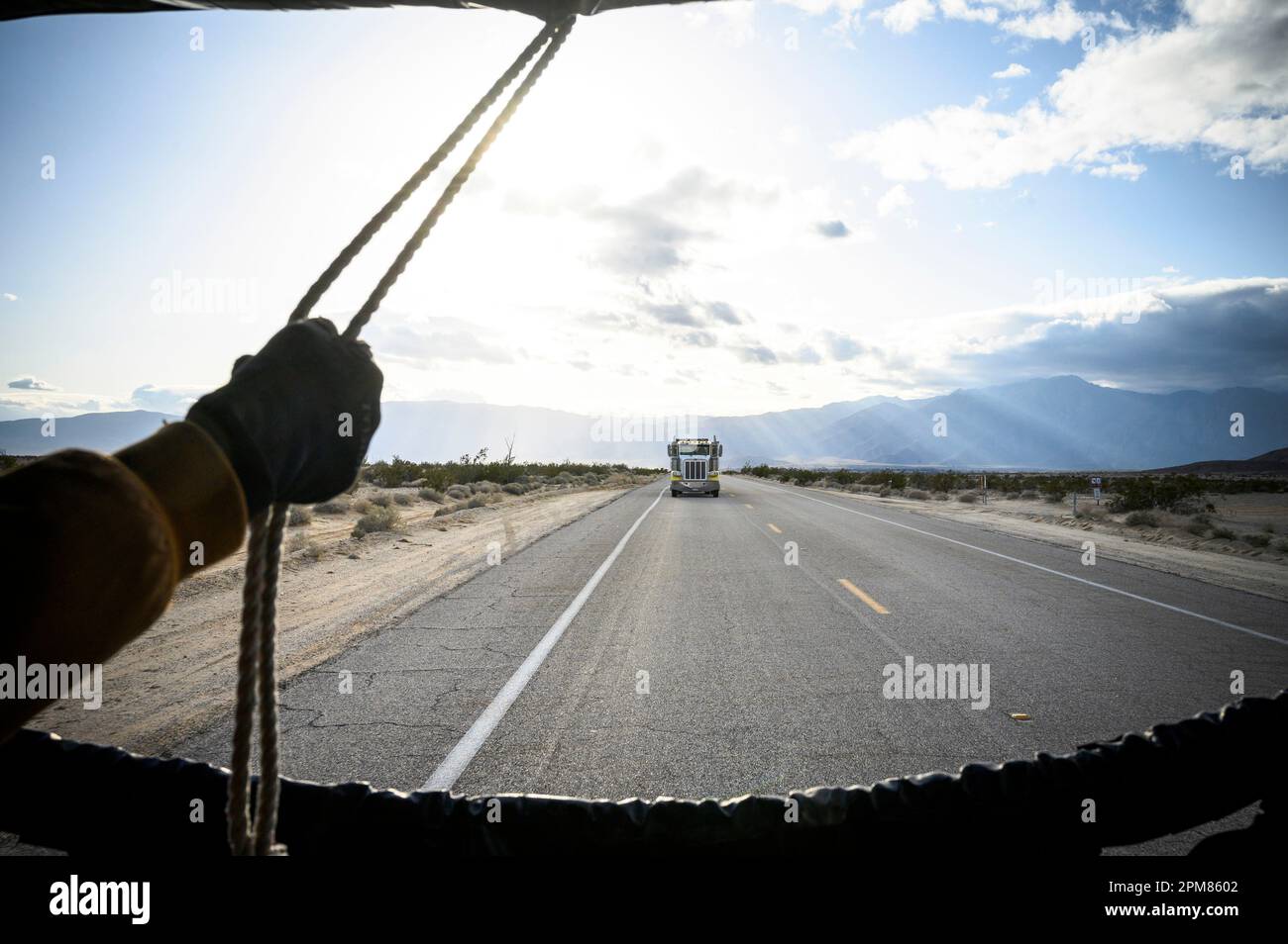 USA, Kalifornien, Region Greater Palm Springs, 522 Straße zwischen Borrego Springs und Anza Borrego Wüste Stockfoto