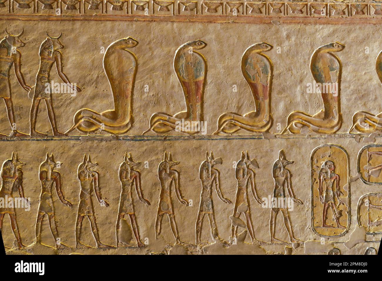 Ägypten, Oberägypten, Niltal, Umgebung von Luxor, Westtheben, Theben Nekropole, die zum UNESCO-Weltkulturerbe gehört, westliche Gegend, Tal der Könige, im Grab von König Ramses IX, KV6 Stockfoto