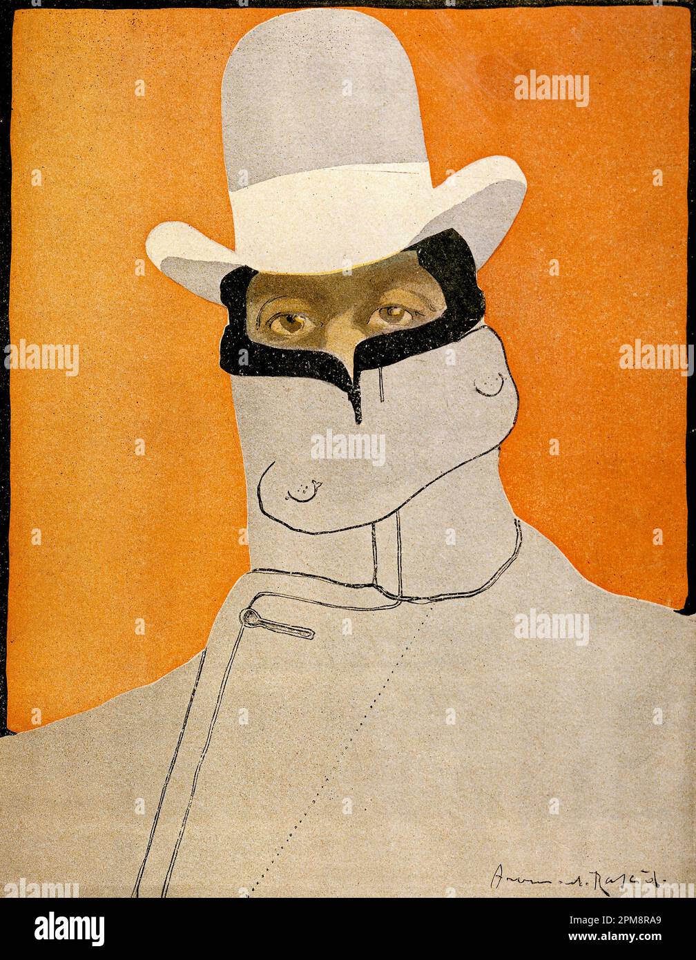 Caricature de Giacomo Puccini, 1902 in "L'Assiette au beurre", 1902 par aroun-al-Rascid (Umberto Brunelleschi, dit) (1879-1949) Stockfoto