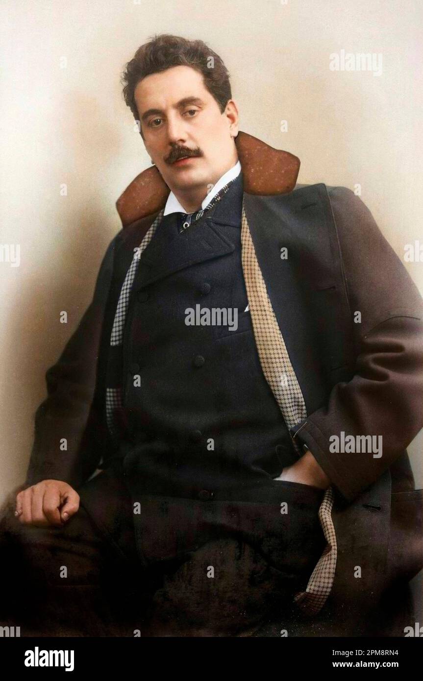Portrait du compositeur italien Giacomo Puccini (1858-1924) Stockfoto