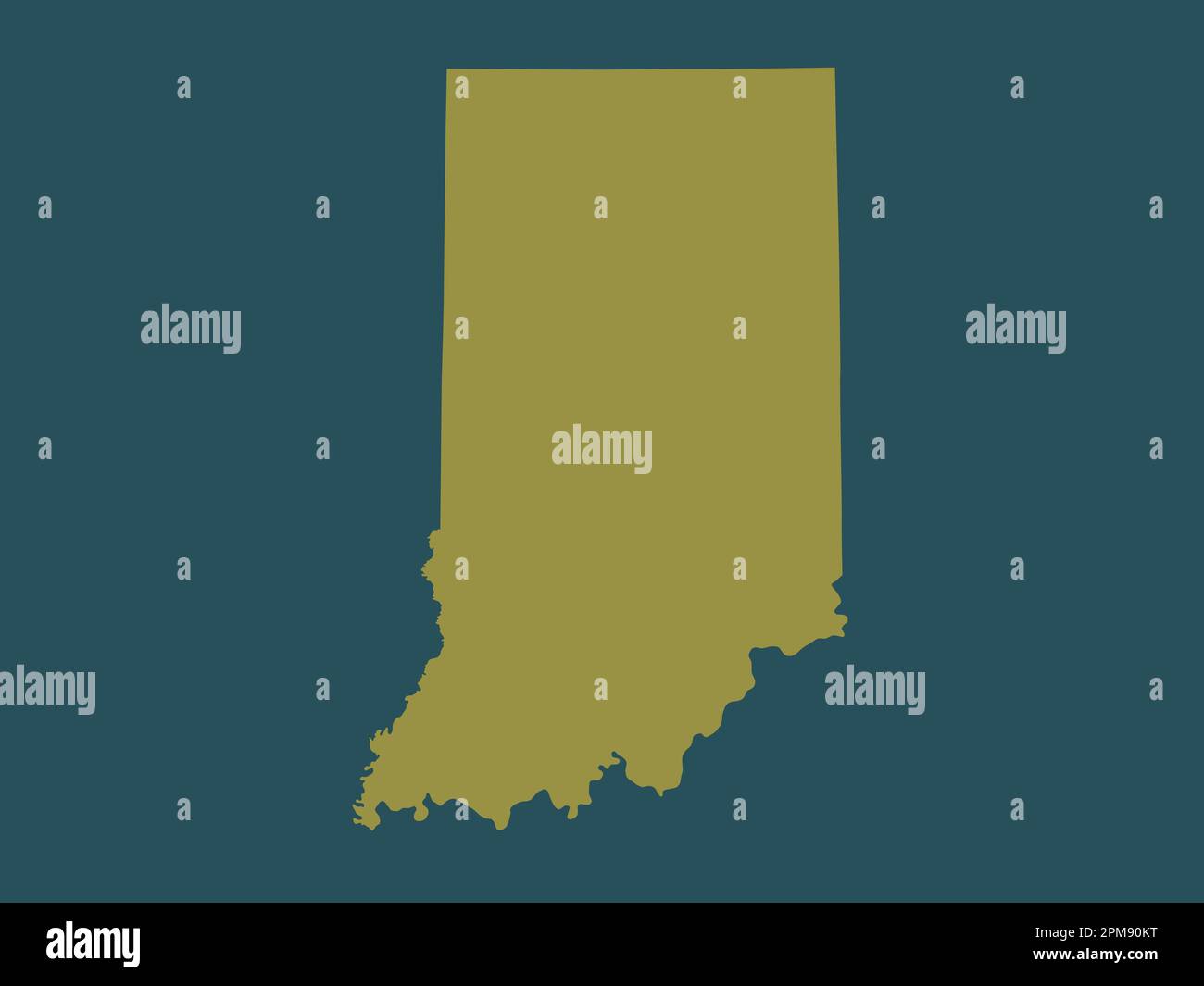Indiana, Bundesstaat der Vereinigten Staaten von Amerika. Durchgehende Farbform Stockfoto