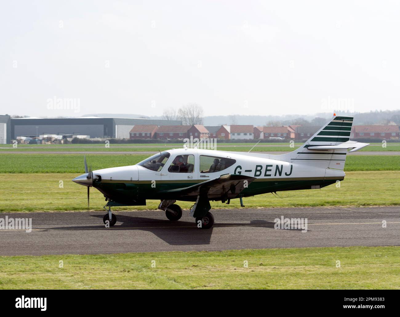Rockwell Commander 112B, Wellesbourne Airfield, Warwickshire, UK (G-BENJ) Stockfoto