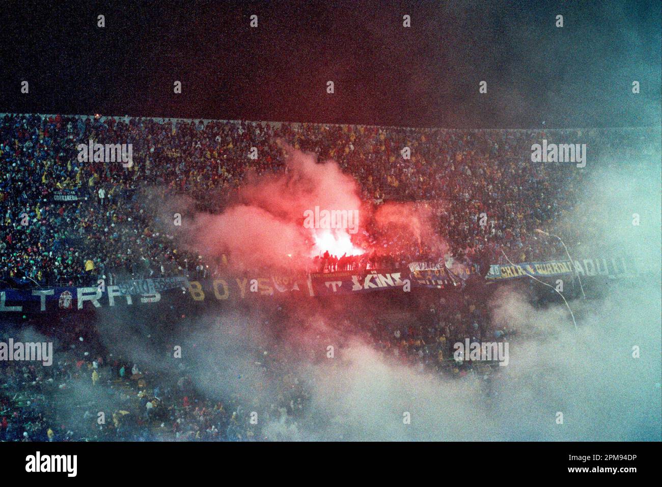 Italien Ultras Season Serie A 1987-88 - auf dem Foto - Inter-espanol uefa Cup Stockfoto