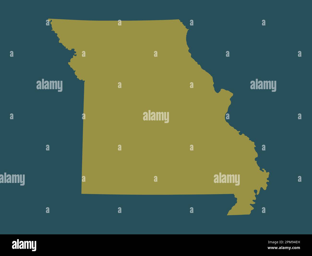 Missouri, Bundesstaat der Vereinigten Staaten von Amerika. Durchgehende Farbform Stockfoto