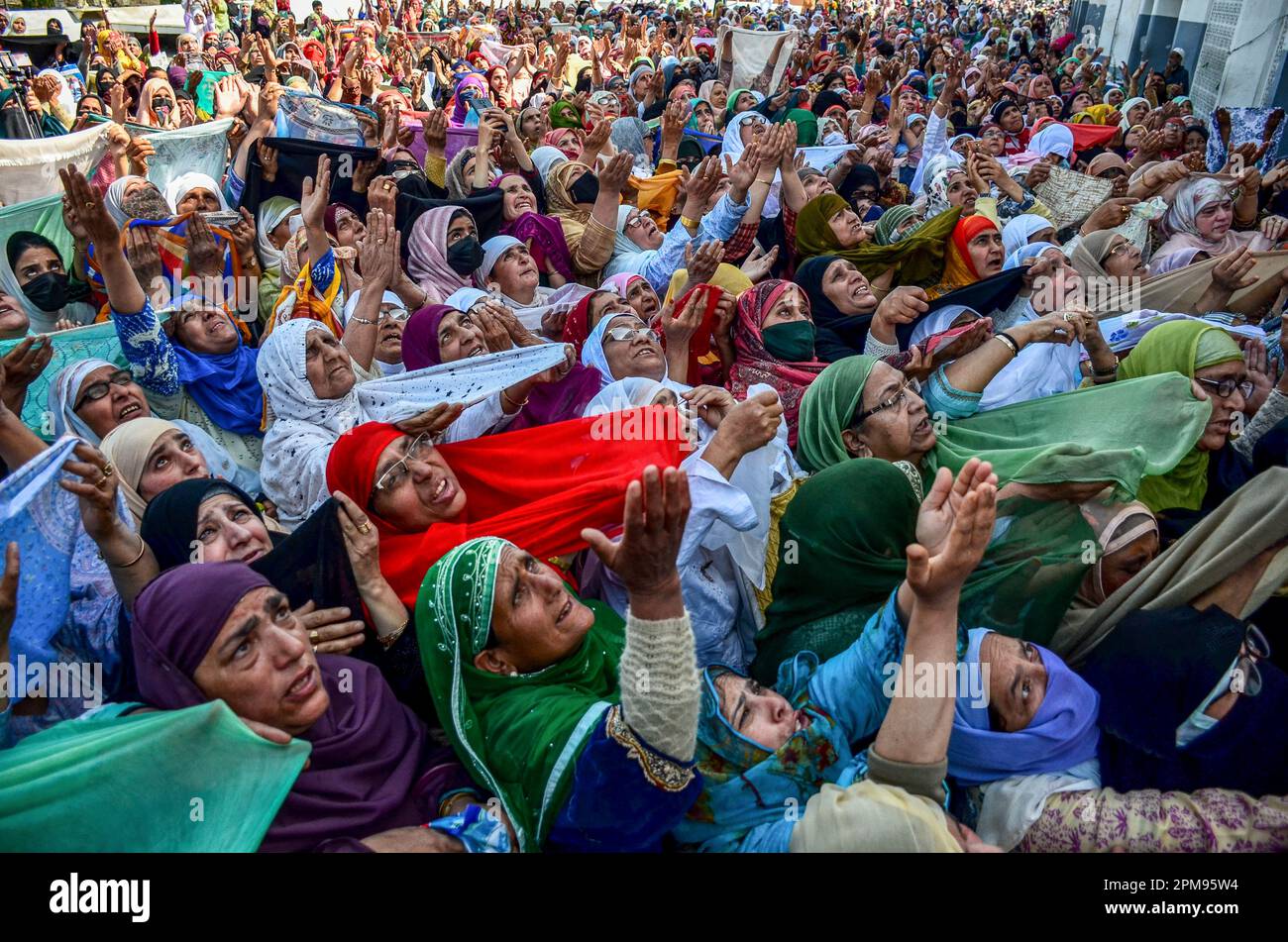 Srinagar, Indien. 12. April 2023. KashmiriMuslime