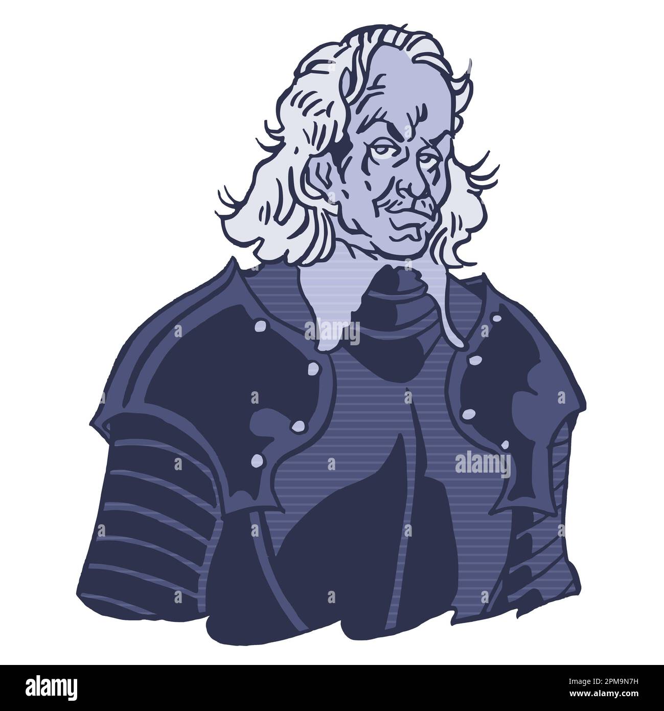 Oliver Cromwell (25. April 1599 - 3. September 1658) englischer Politiker und Soldat und wichtige Staatsmänner Stockfoto