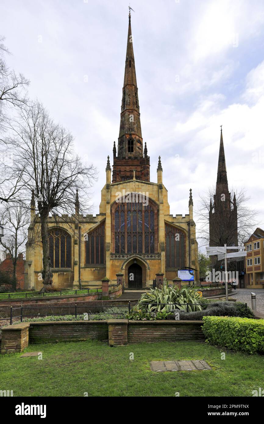 Die Holy Trinity Church, Coventry City, Warwickshire, England, Großbritannien Stockfoto