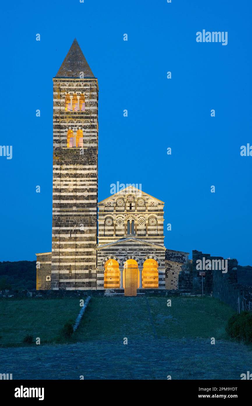 Basilika di Saccargia, Codrongianos. SS, Sardegna, Italien Stockfoto