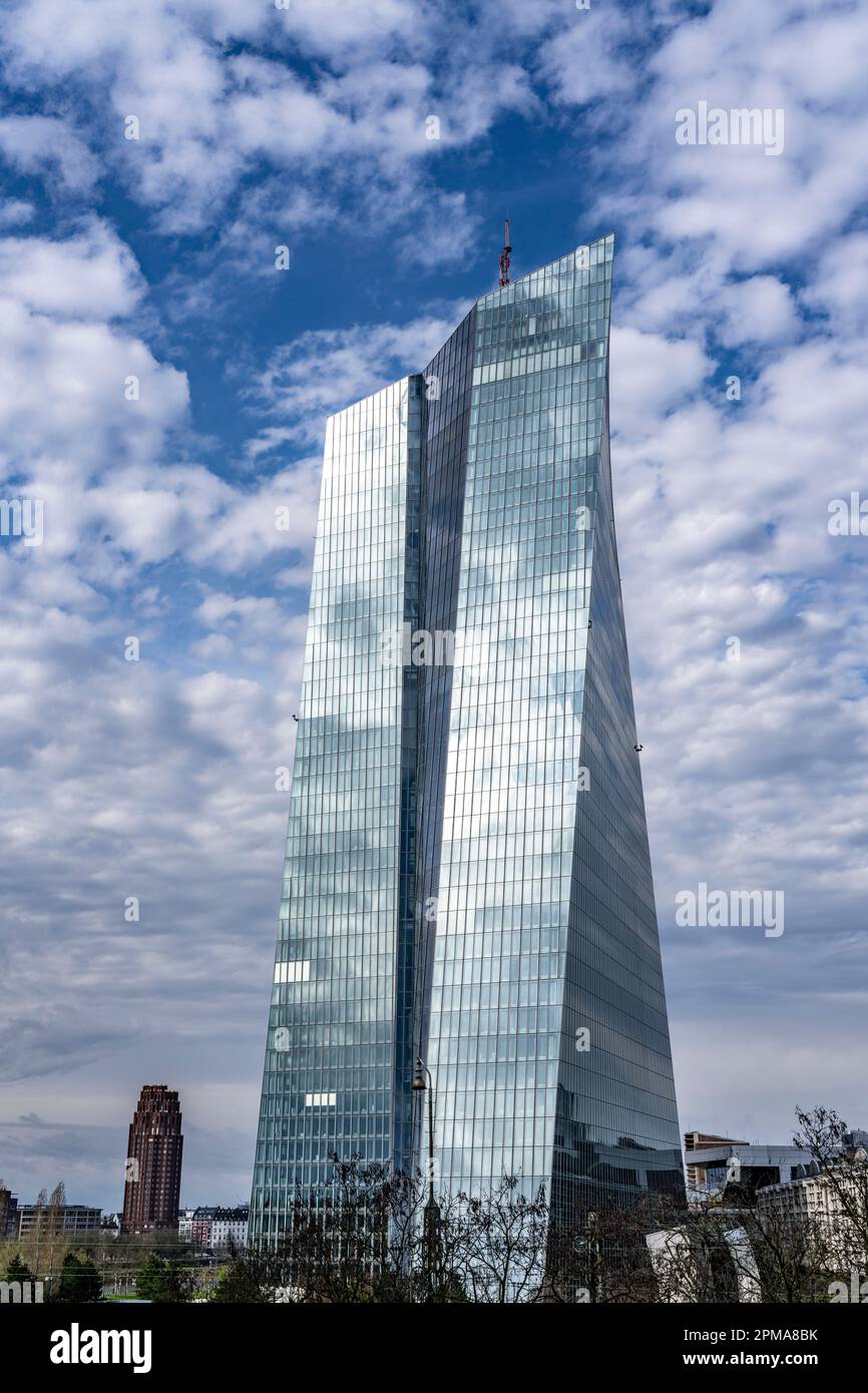 Gebäude der Europäischen Zentralbank, EZB, Frankfurt am Main, Hessen, Deutschland, Stockfoto