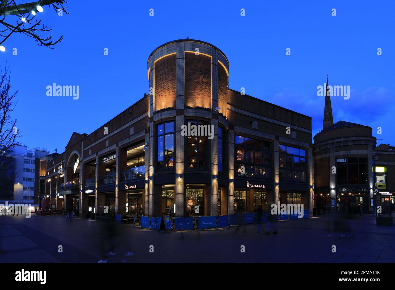 Restaurants in der Broadgate-Gegend von Coventry City, West Midlands, England, Großbritannien Stockfoto