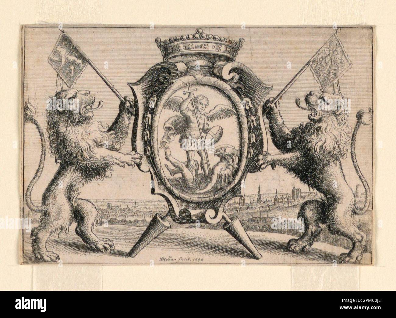 Print (Deutschland); Wenceslaus Hollar (1607–1677); Ätzen, Gravurstütze: Papier; Matte: 35,6 x 45,7 cm (14 x 18 Zoll) Stockfoto