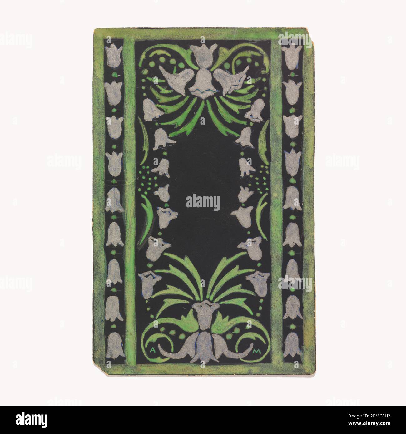 Zeichnen, Design for a Book Cover; entworfen von Alice Cordelia Morse (amerikanisch, 1863–1961); USA; Pinsel und Riesenkopf auf Papier; Blatt: 20,2 x 13 cm (7 15/16 x 5 1/8 Zoll); 1943-33-1-13 Stockfoto