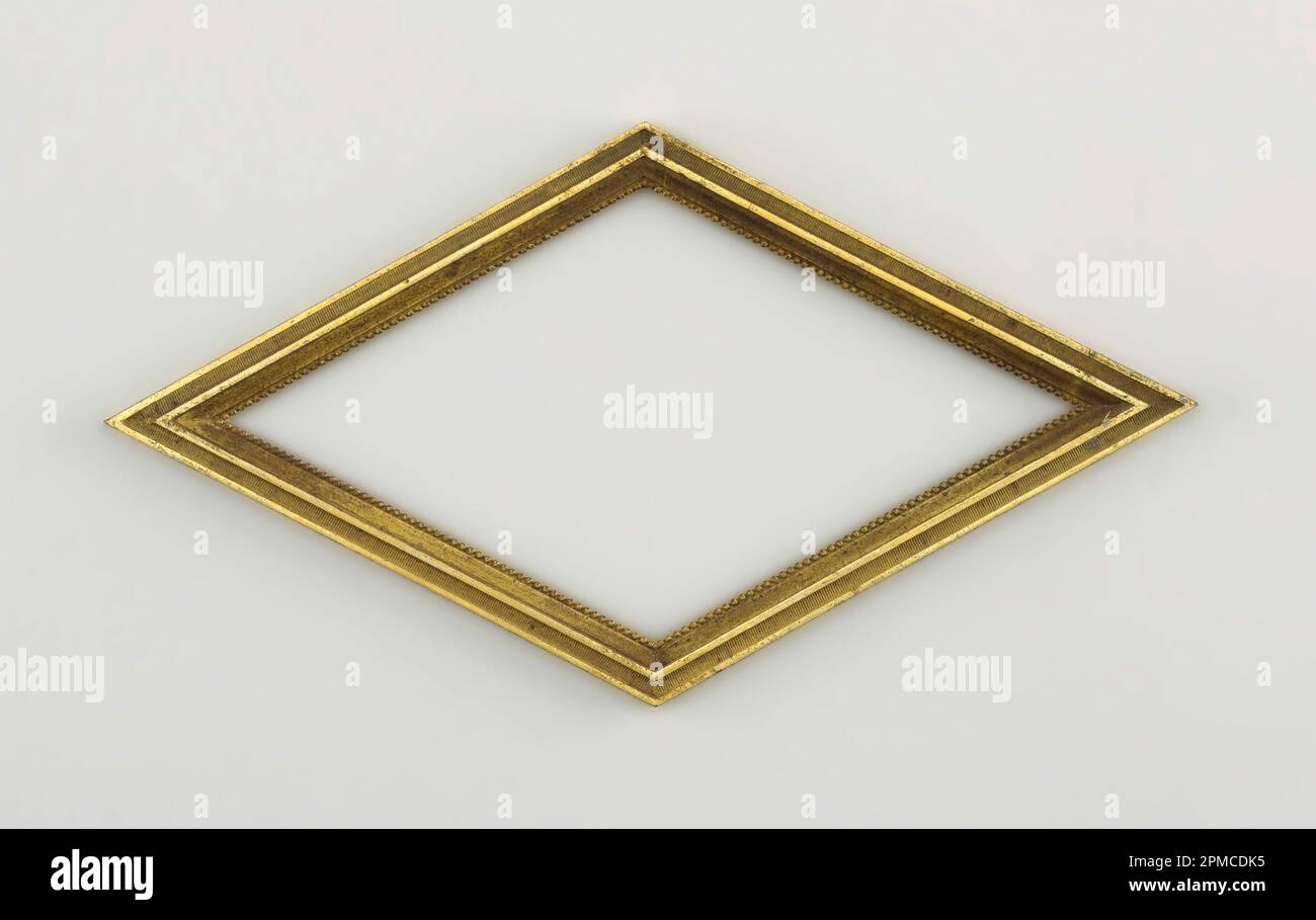 Rahmen; Guss- und Goldbronze; L x B x T: 22 x 11,7 x 0,5 cm (8 11/16 x 4 5/8 x 3/16 Zoll) Stockfoto