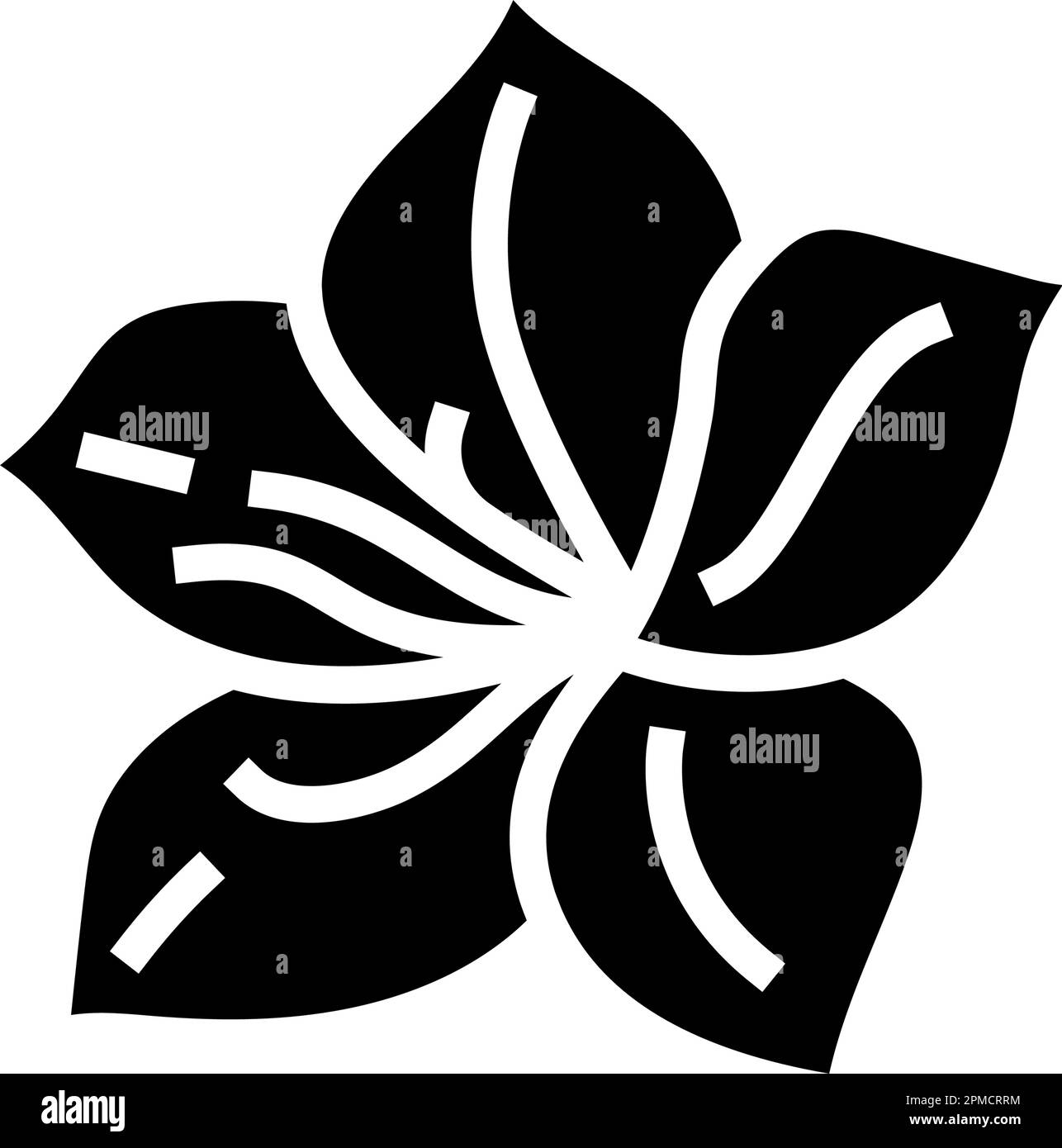 vektordarstellung des Symbols azalea Blossom Spring Glyphe Stock Vektor